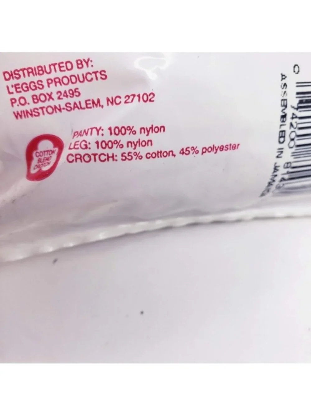Just My Size Off White Sheer Toe Nylon Vintage Pantyhose Women's Size 4X